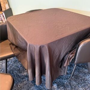 Elegant Black Tablecloth for a Round Table